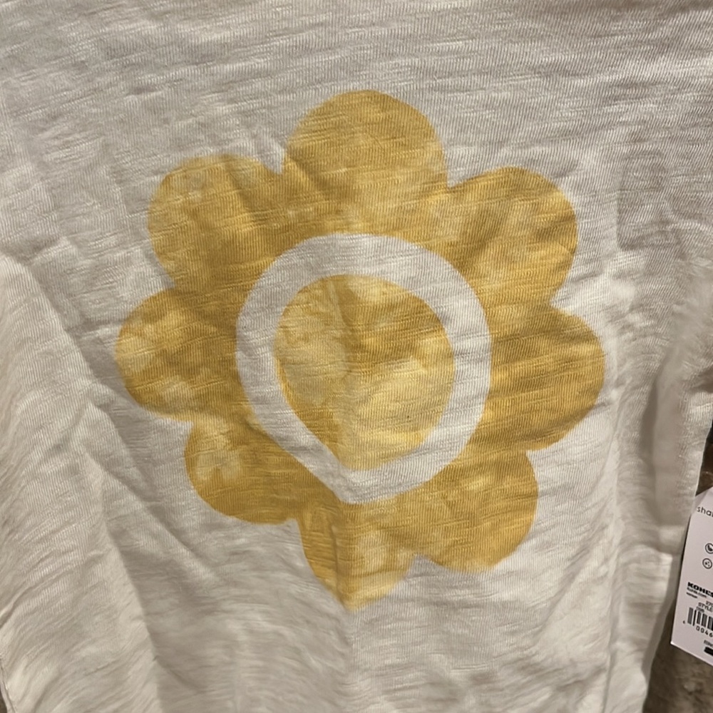 Little Co Yellow Flower Ringer Tee - Picture 2 of 5